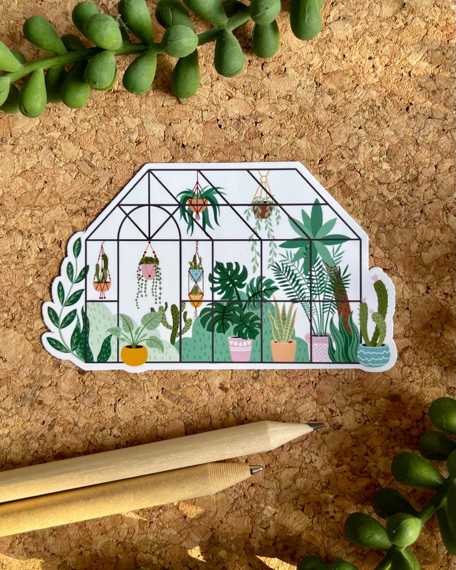 Tropical Greenhouse Glossy Sticker