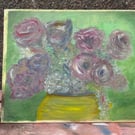 50.5cm by 40.5cm - Oil on reclaimed board - "Whispers in Bloom"