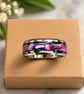 Abalone Pink Shell-Resin Inlay Tungsten Carbide Ring Size S - Image 2