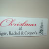personalised christmas plaque sign  wintry tree design
