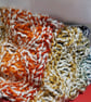 Lacy Twisted Mobius Cowl in Rainbow Glitter Cotton blend  - Image 1