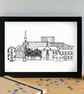 Prescot Skyline Art Print - Image 2