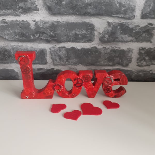  Steampunk cog heart decoration