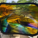 Hand blown glass landscape