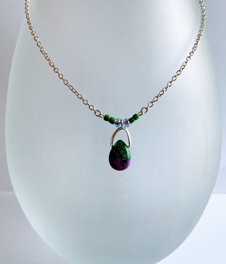 Gemstone Pendant Necklace.