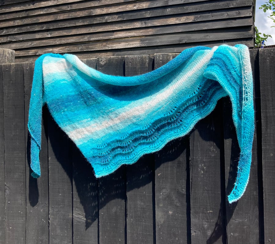 Whimsical Mohair Lace Shawl 