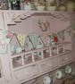 SHABBY CHIC WOOD BUNTING MADE USING CATH KIDSTON VINTAGE DESIGN DRESSER DISPLAY - Image 1