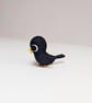 Charming Blackbird - Wool Felt Sculpture - Image 1