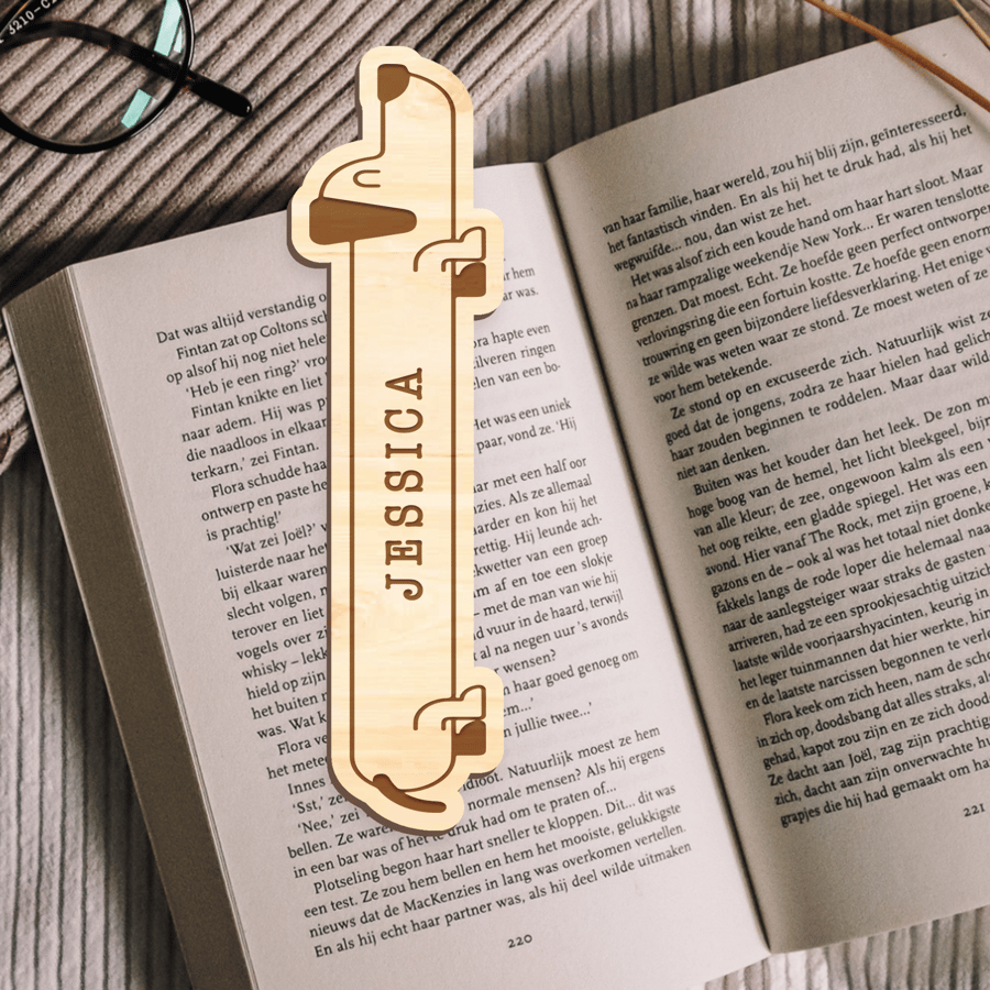 Personalised Sausage Dog Bookmark - Custom Bookmark, Dachshund & Book Lover Gift