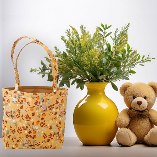 Children's Tote Bag Mother Goose-Animals Design. Children's-Baby Shower-CTB112