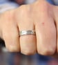 Silver Leaf Ring - Fine Scattering of Leaves Wreath Woodland Band Wedding Band - Image 6