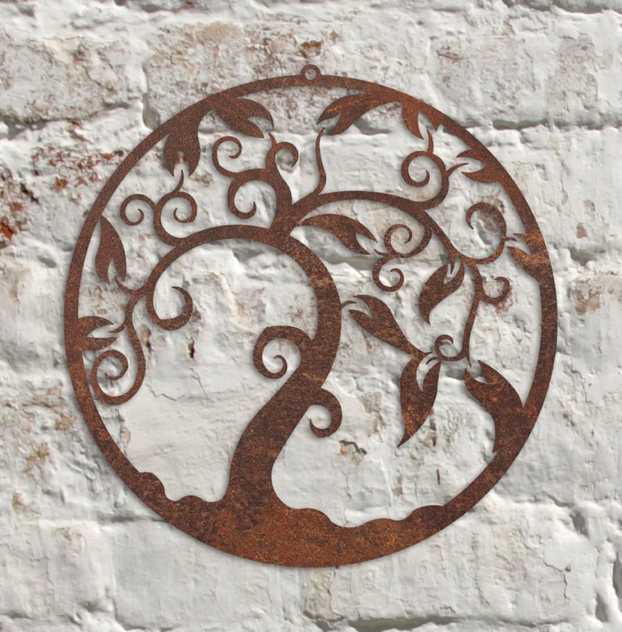 Rustic Metal Tree of Life V2 Wall Art Sculpture Bespoke Handmade Gift