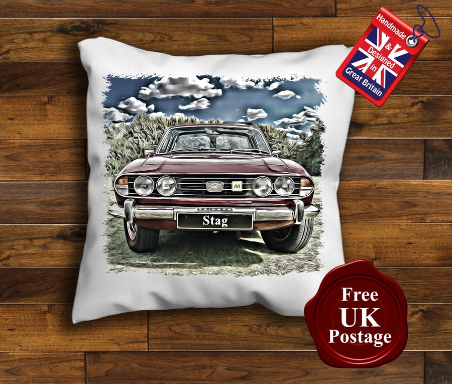 Triumph Stag Cushion Cover, Choose Your Size