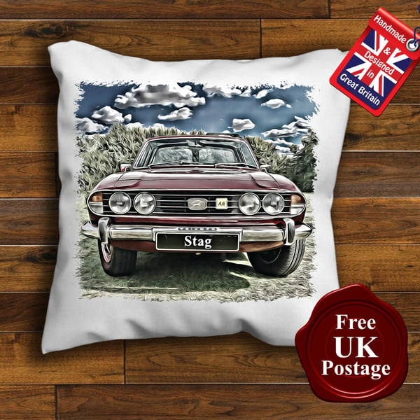 Triumph Stag Cushion Cover, Choose Your Size