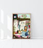 Cosy Bear Art Print - Signed A4 Print - Image 3