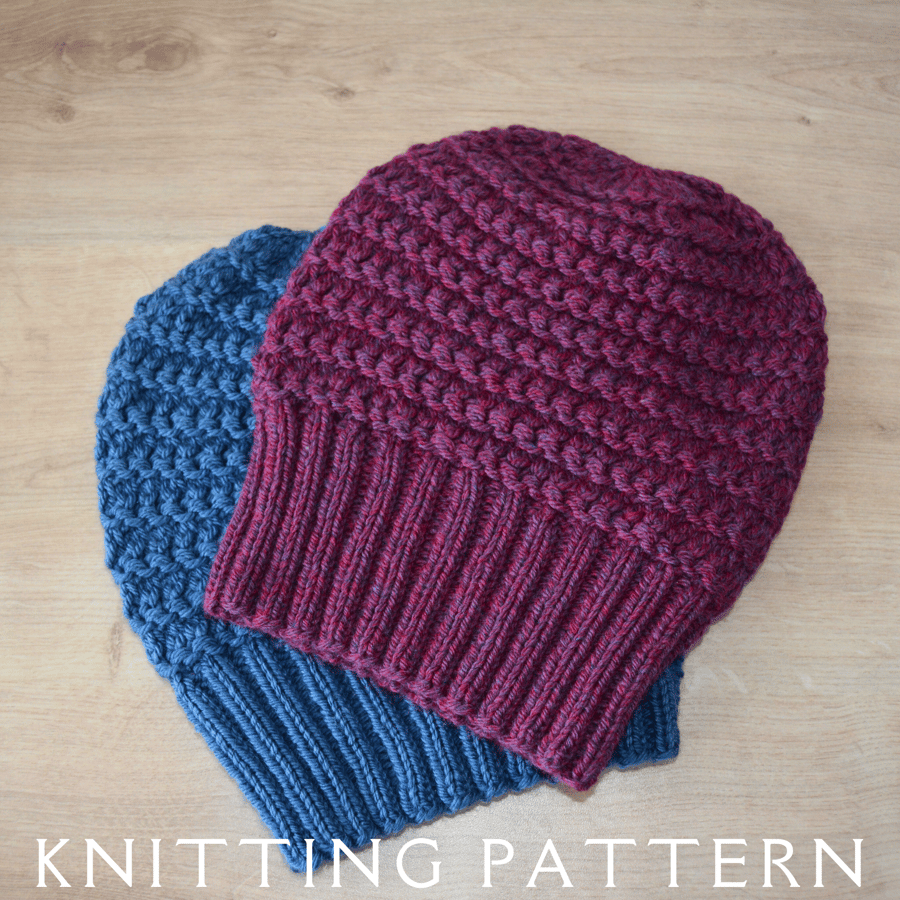 Slouchy Hat Knitting Pattern The Furrow Slouchy Hat PDF PATTERN ONLY
