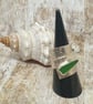 Unique Chuky Light Green Seaham Seaglass Wide Textured Spiral  Ring  - Image 8