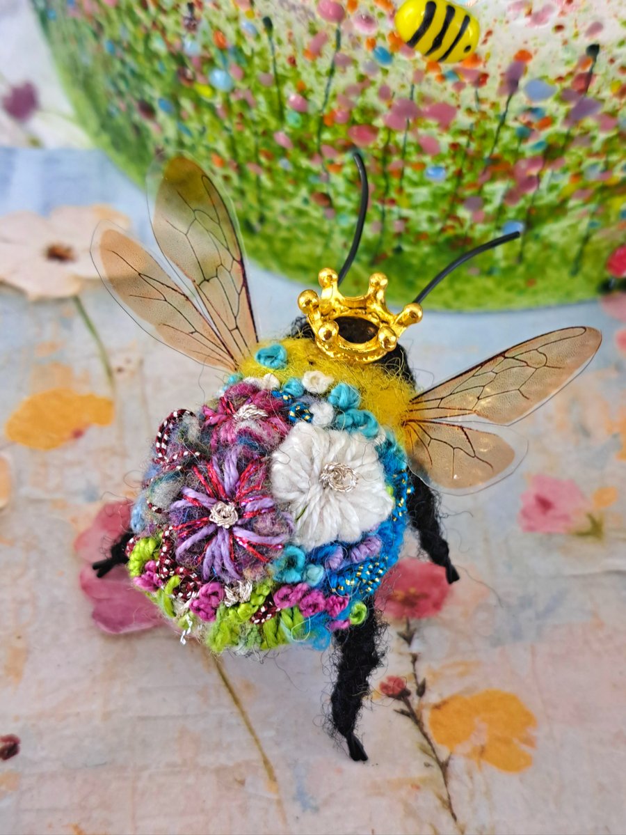 Embroidered Queen Bee 