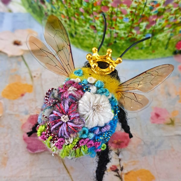 Embroidered Queen Bee 