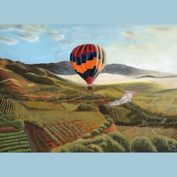 Bristol Hot Air Balloon Art Print available in A4 and A5
