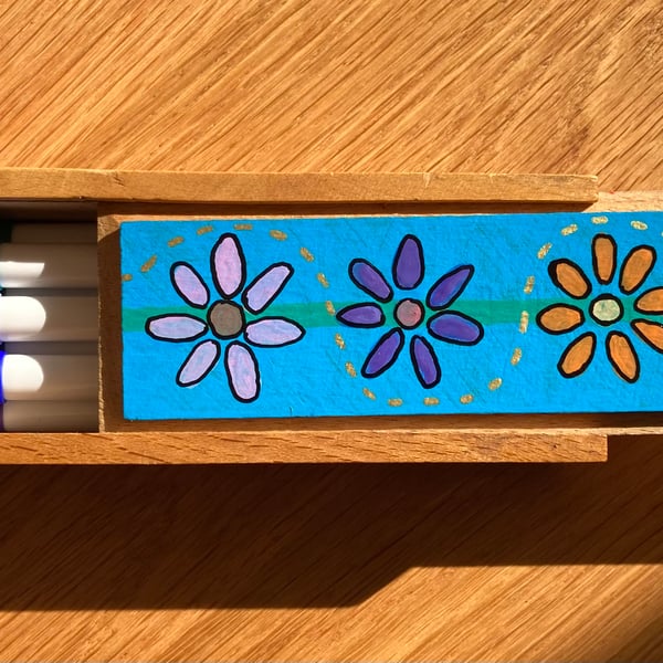 ‘Domino’ Painted Pencil Box