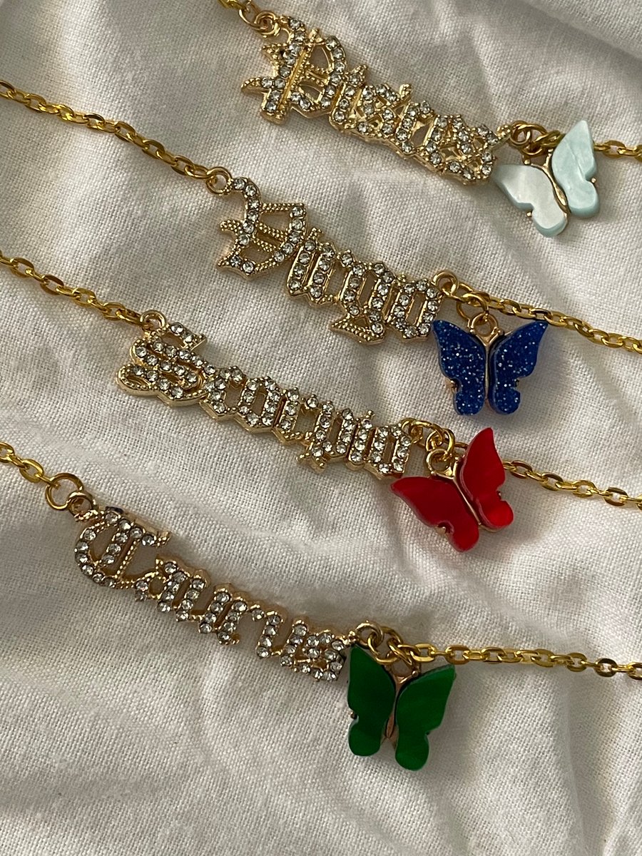 Horoscope x Butterfly necklaces 