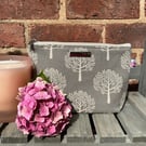 Grey Tree Zip Pouch