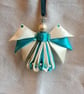 Ribbon Angel - Ivory and Turquoise  - Image 1