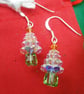 Sparkly Christmas Tree Earrings