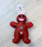 Festive Felt Gingerbread Man Hanging Christmas Tree Decoration - Image 5