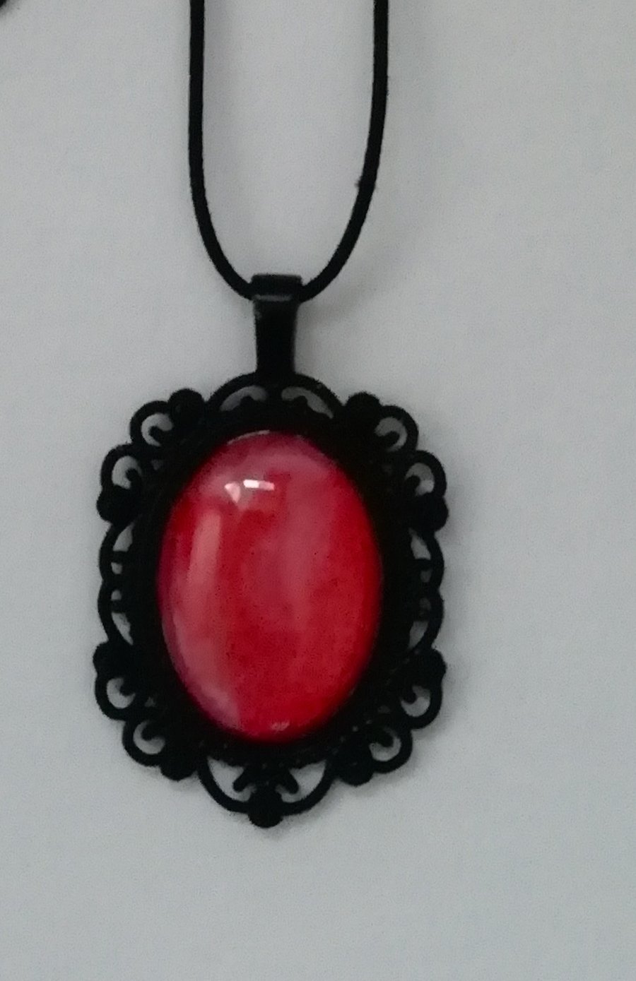 Marble clay glass pendant 