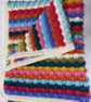 Colourful Bobble stripe crochet blanket - Image 1
