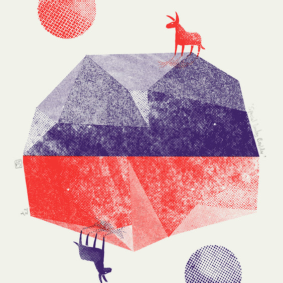 Special Donkey Boulder 2-colour A3 screen-print