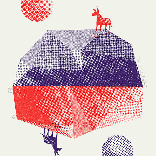 Special Donkey Boulder 2-colour A3 screen-print
