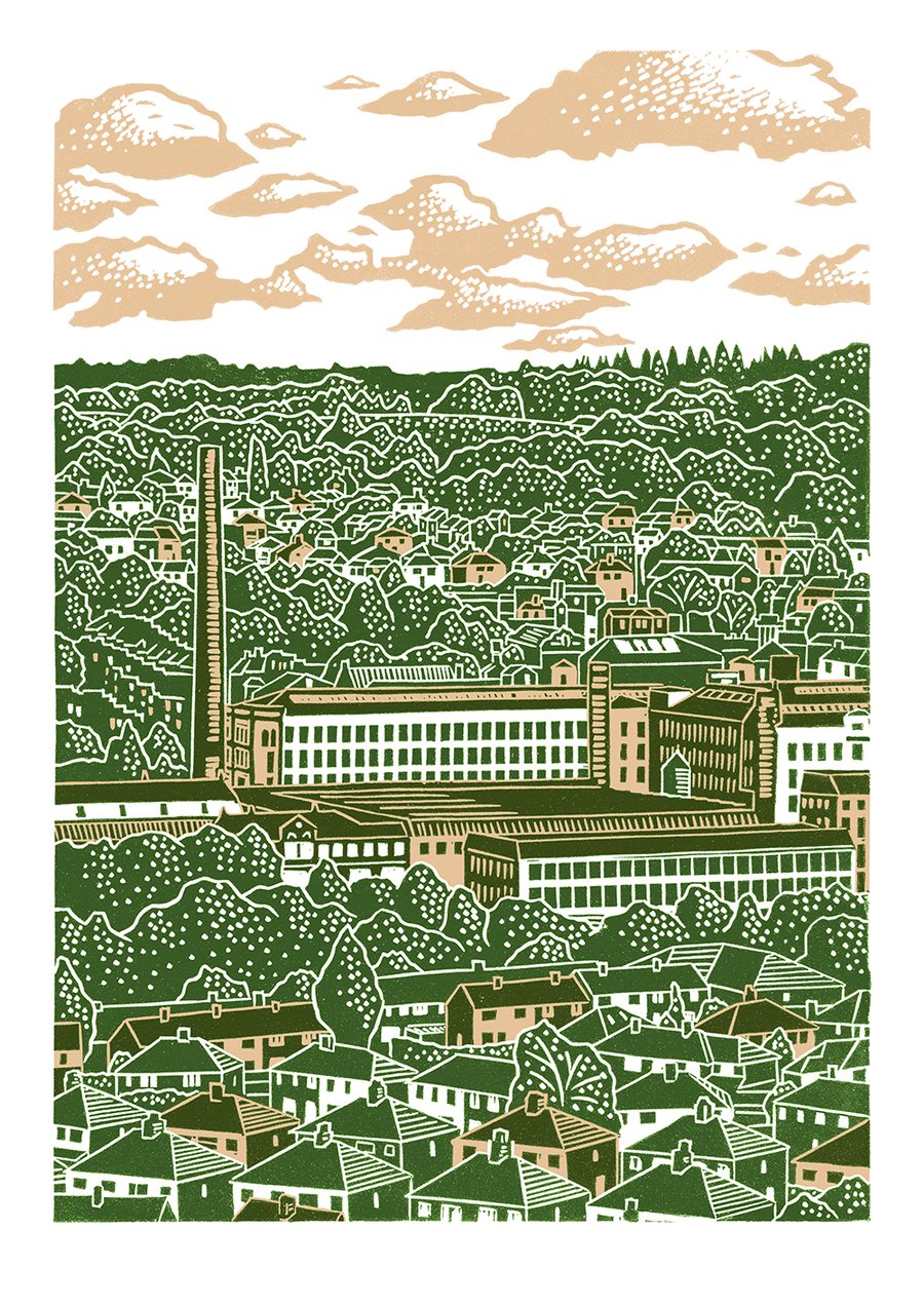 Saltaire A3 poster-print