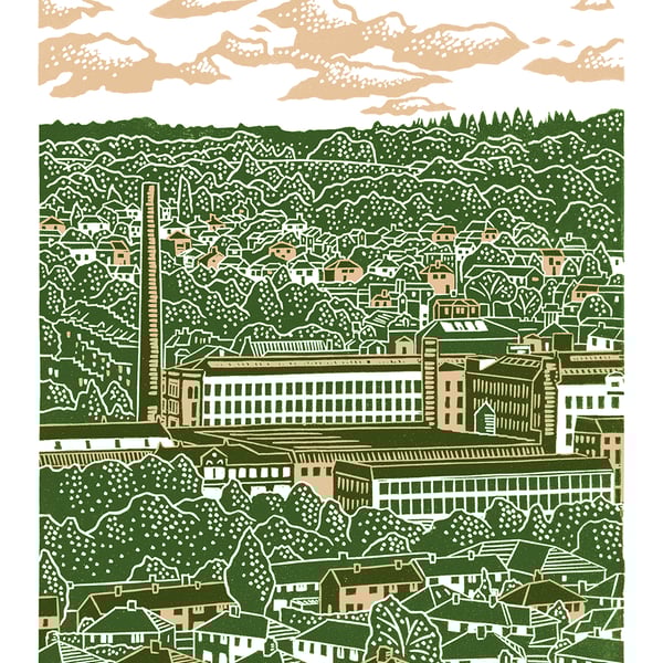 Saltaire A3 poster-print