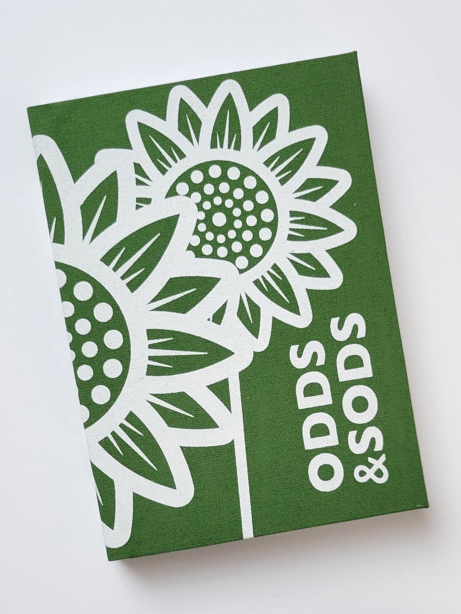 HARDBACK NOTEBOOK - GREEN SUNFLOWER