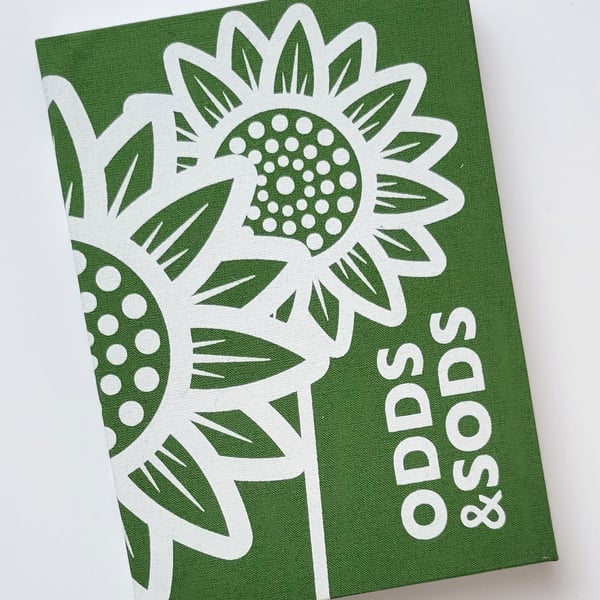 HARDBACK NOTEBOOK - GREEN SUNFLOWER