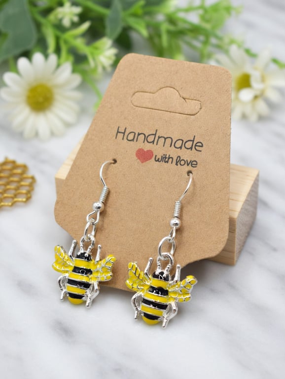 Add a buzz of charm to your style with these delightful bee earrings.
