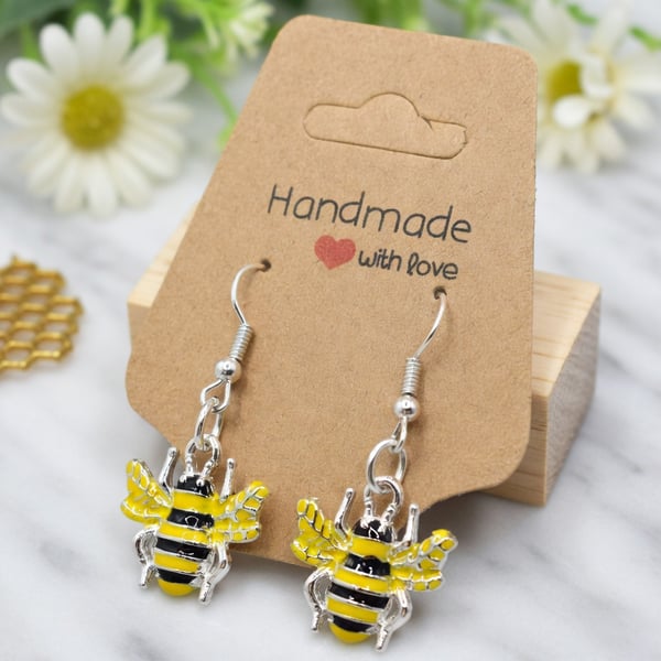Add a buzz of charm to your style with these delightful bee earrings.