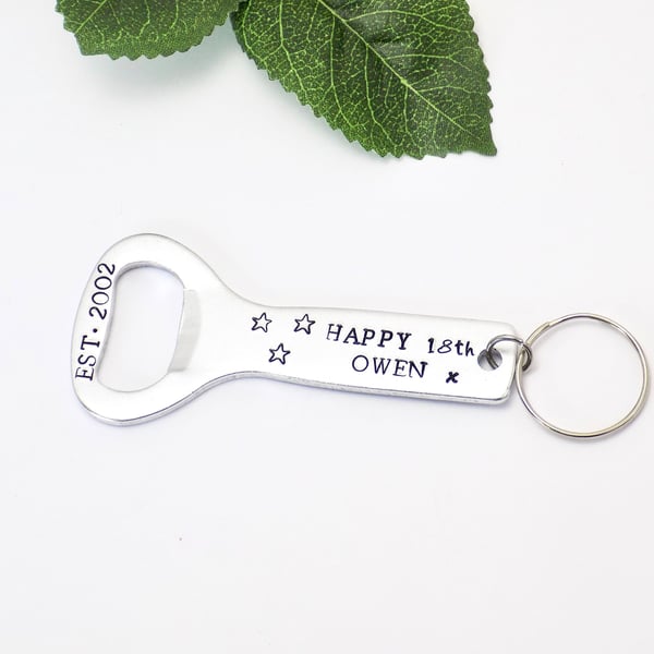 18th Birthday Gift for Son, Personalised Bottle Opener, 18th Birthday Gift Boy