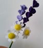 Medium Felt Flowers Card  - Chamomile & Lavender - Image 3