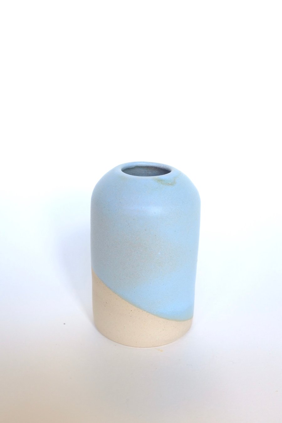 Pale blue bud vase