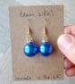 Blue Bling Bauble Earrings