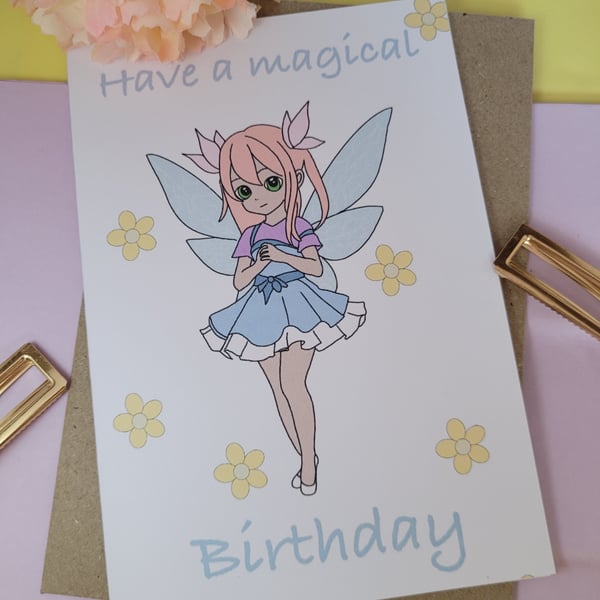 Fairy birthday card 