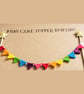 Felt Rainbow Cake Topper Bunting with Mini Equilateral Triangle Flags - Image 7