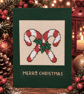 Handmade Cross Stitch Candy Cane Christmas Card – 6 x 4 Inch