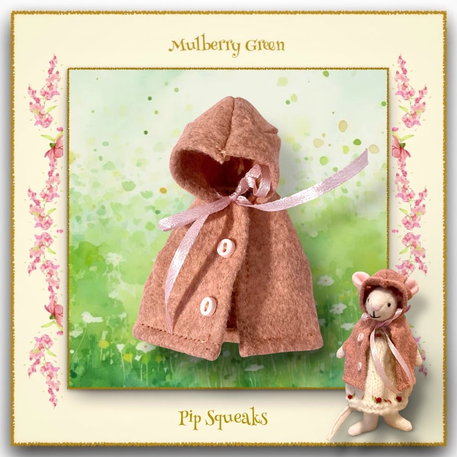 Pip Squeaks Salkmon Pink Hooded Cape
