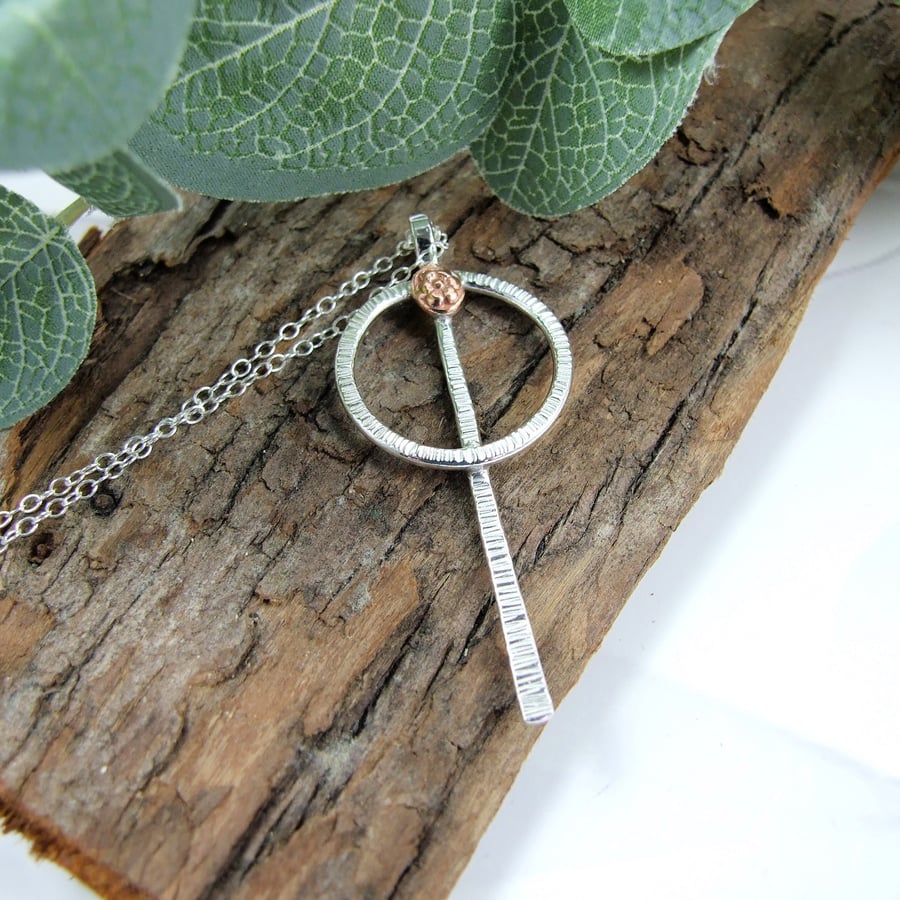 Bar Pendant Necklace Sterling Silver Geometric Bar Pendant Necklace Sterling Silver Geometric