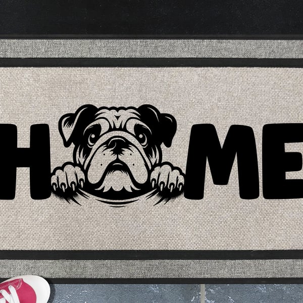 English Bulldog Home Door Mat No.2 - All Weather Doormat - 45x70cm 